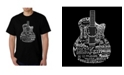 LA Pop Art Men's Word Art - Languages Guitar T-Shirt